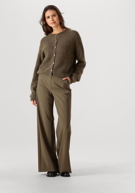 Olijf STUDIO ANNELOES Vest BIBI MOHAIR CARDIGAN - large