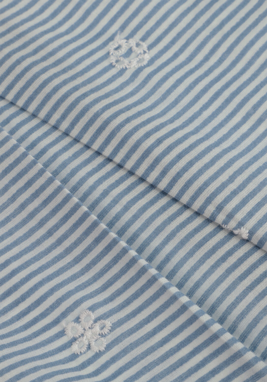 Lichtblauwe INDIAN BLUE JEANS  STRIPE EMBROIDERY SHIRT - large