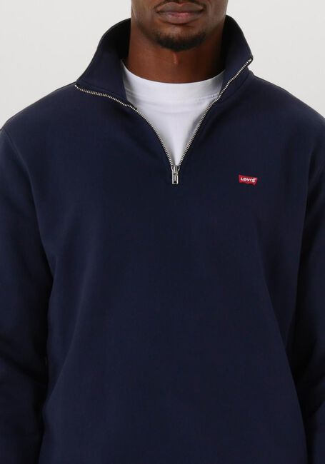 Donkerblauwe LEVI'S Sweater ORIGINAL HM 1/4 ZIP - large