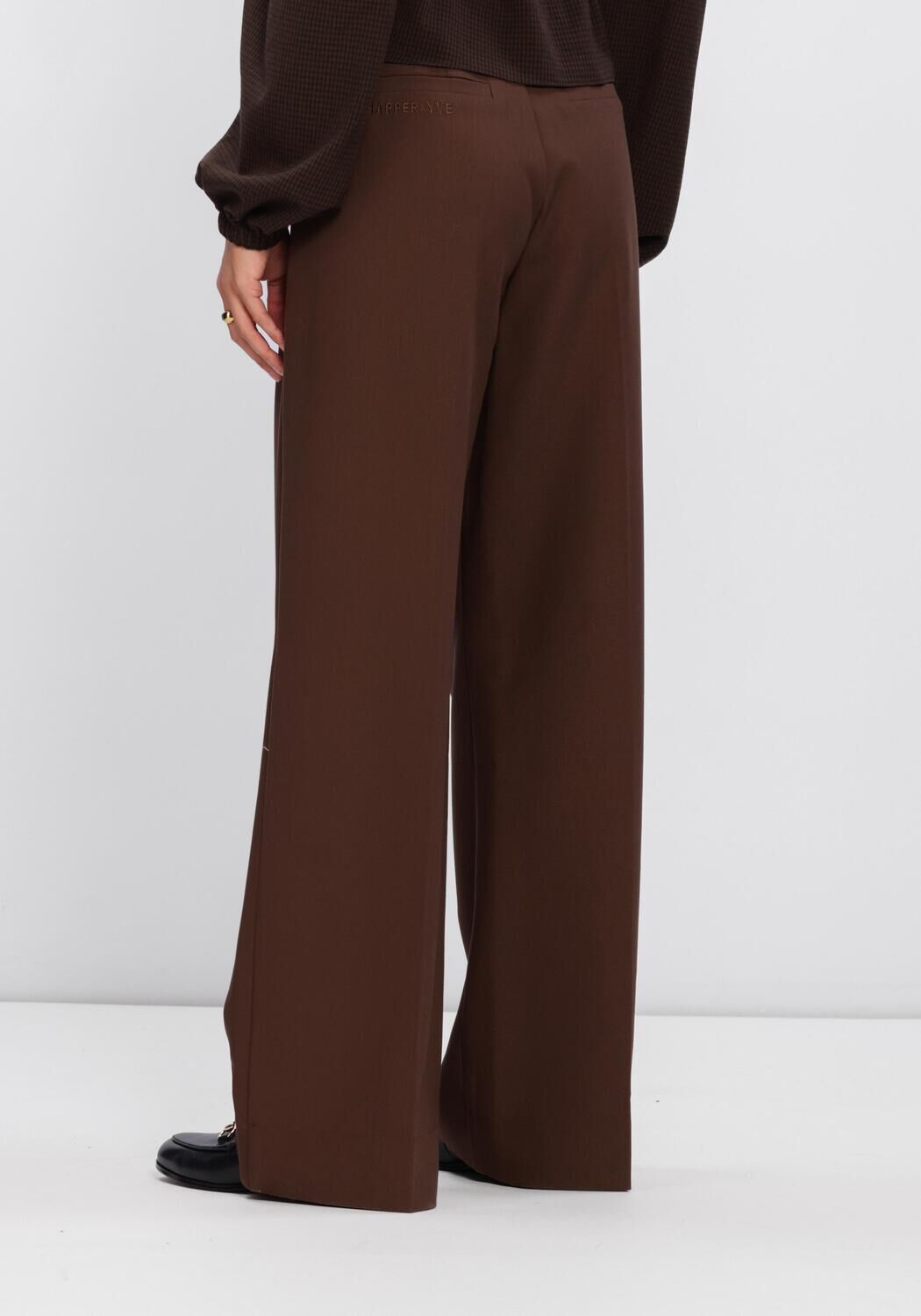 HARPER & YVE Pantalon large SYDNEY-PA en marron - large