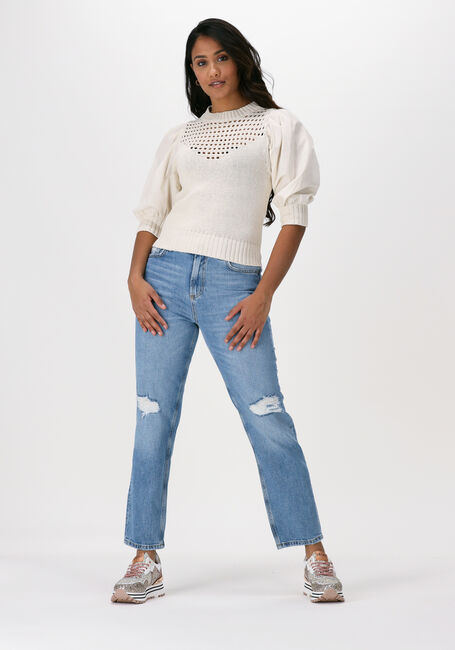 LIU JO Pull ECS MAGLIA CHIUSA M/L POPELINE Crème - large