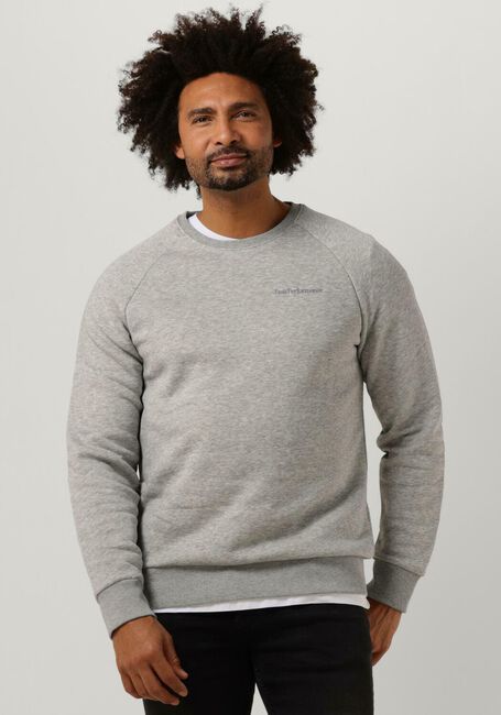 Lichtblauwe PEAK PERFORMANCE Sweater M ORIGINAL SMALL LOGO CREW - large