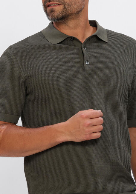 PROFUOMO Polo POLO SS AERO EASE WAFFLE STRUCTURE en vert - large