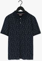 Donkerblauwe SCOTCH & SODA Casual overhemd PRINTED PIQUE POLO IN ORGANIC COTTON