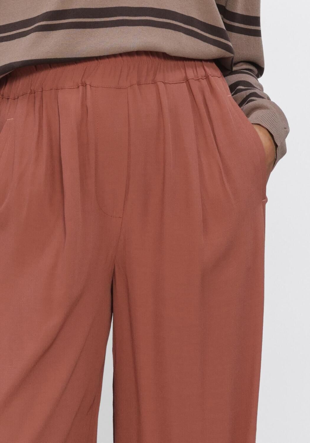 Beige BY-BAR Broeken/jumpsuits BENJI VISCOSE PANTS - large