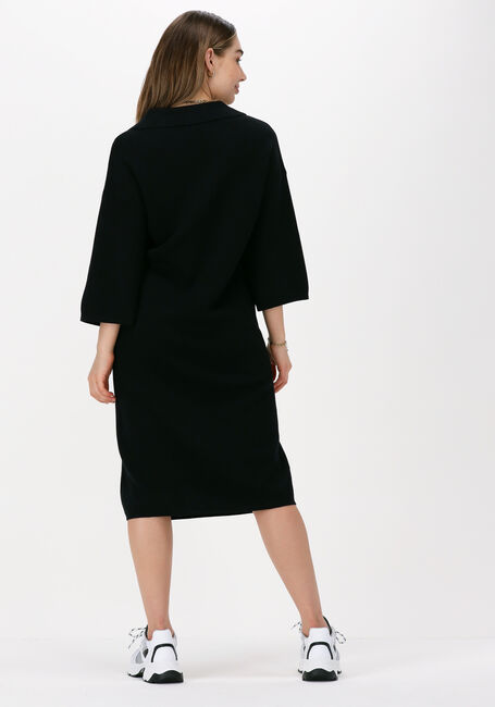 Zwarte Y.A.S. Midi jurk YASABELIA 3/4 KNIT DRESS - large