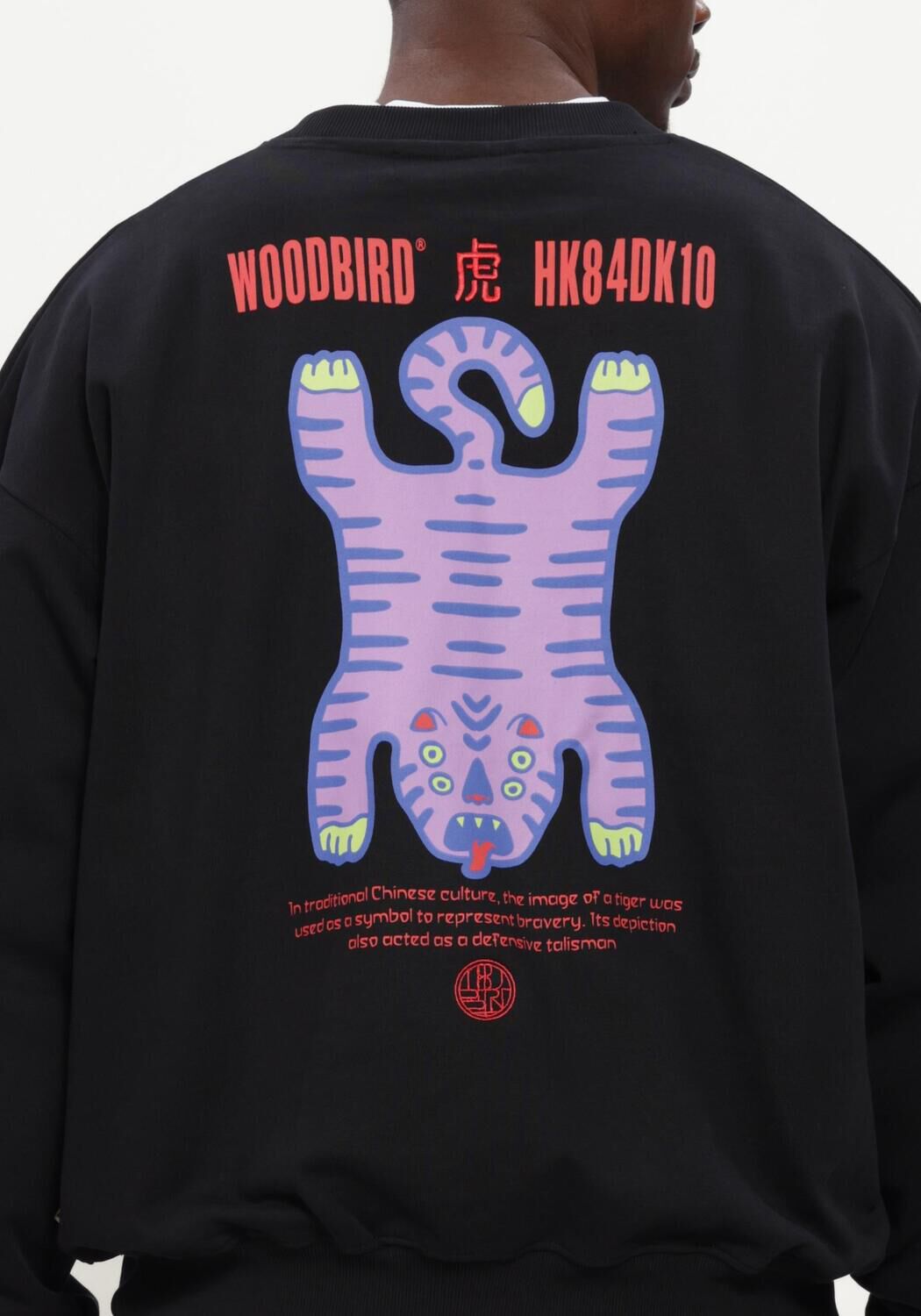 Zwarte WOODBIRD Sweater WBDUKE TIGER CREW - large