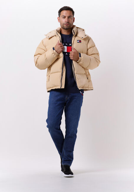 Donkerblauwe TOMMY JEANS Trui TJM REGULAR FLAG SWEATER - large