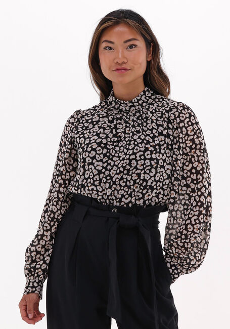 Bruine OBJECT  MILA L/S HIGH NECK TOP - large
