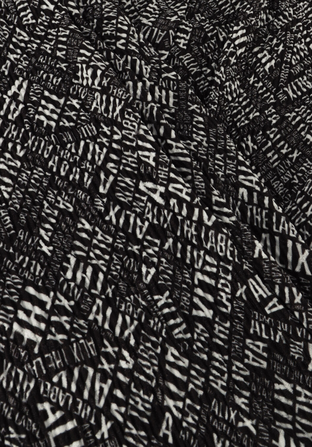 ALIX THE LABEL Pantalon &eacute;vas&eacute; LADIES WOVEN CRINKLE TEXT PANTS en noir - large