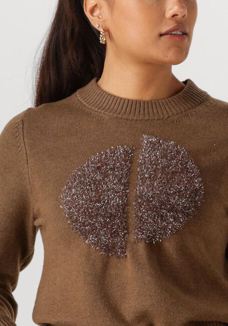 Bruine NUKUS Trui INTARSIA PULLOVER - large