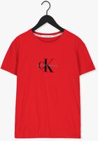 CALVIN KLEIN T-shirt ARCHIVAL MONOGRAM FLOCK TEE en rouge