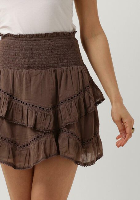 NEO NOIR Mini-jupe RICKI S VOILE SKIRT en marron - large