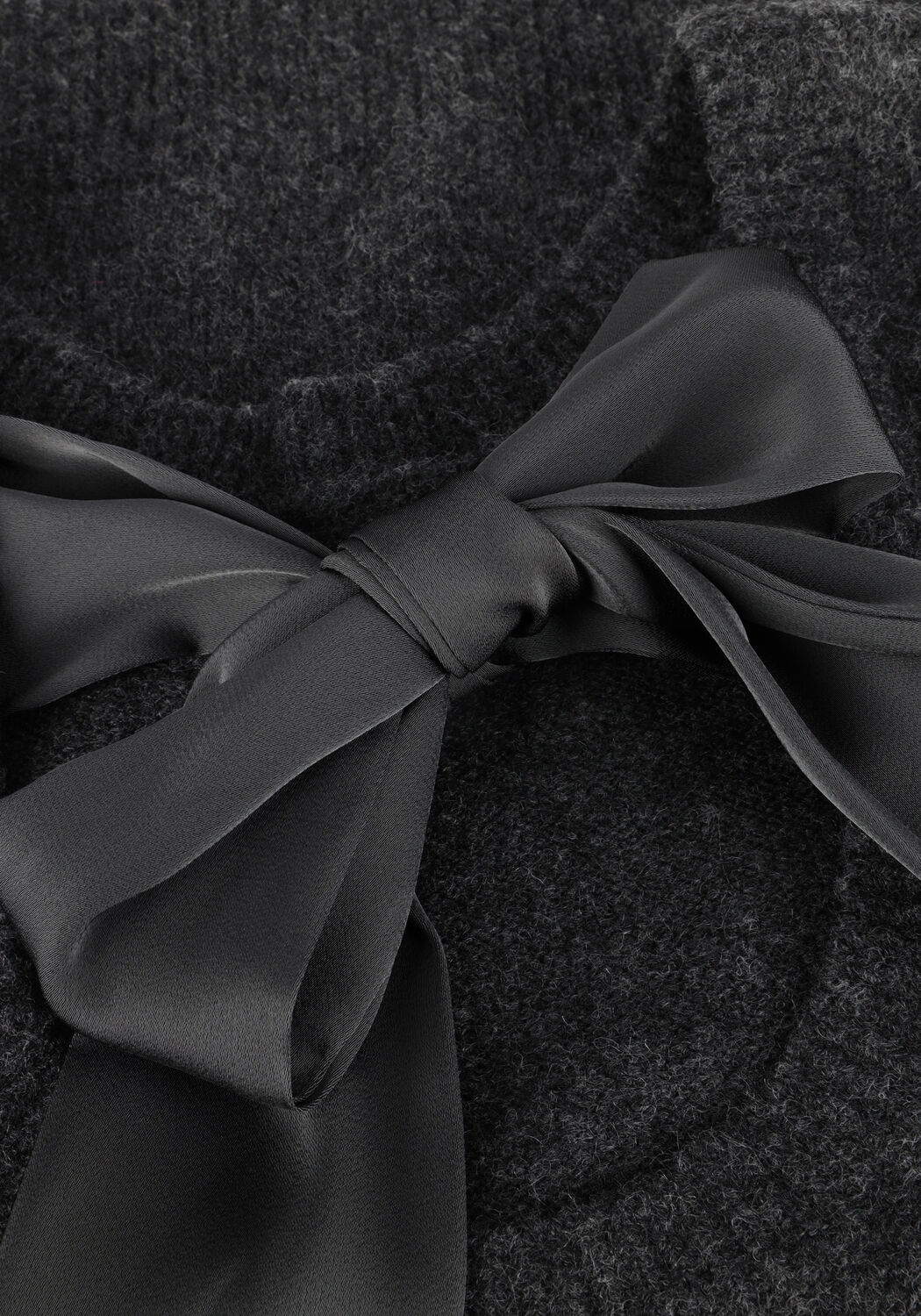 Grijze NEO NOIR Top MARTHA BOW KNIT TEE - large