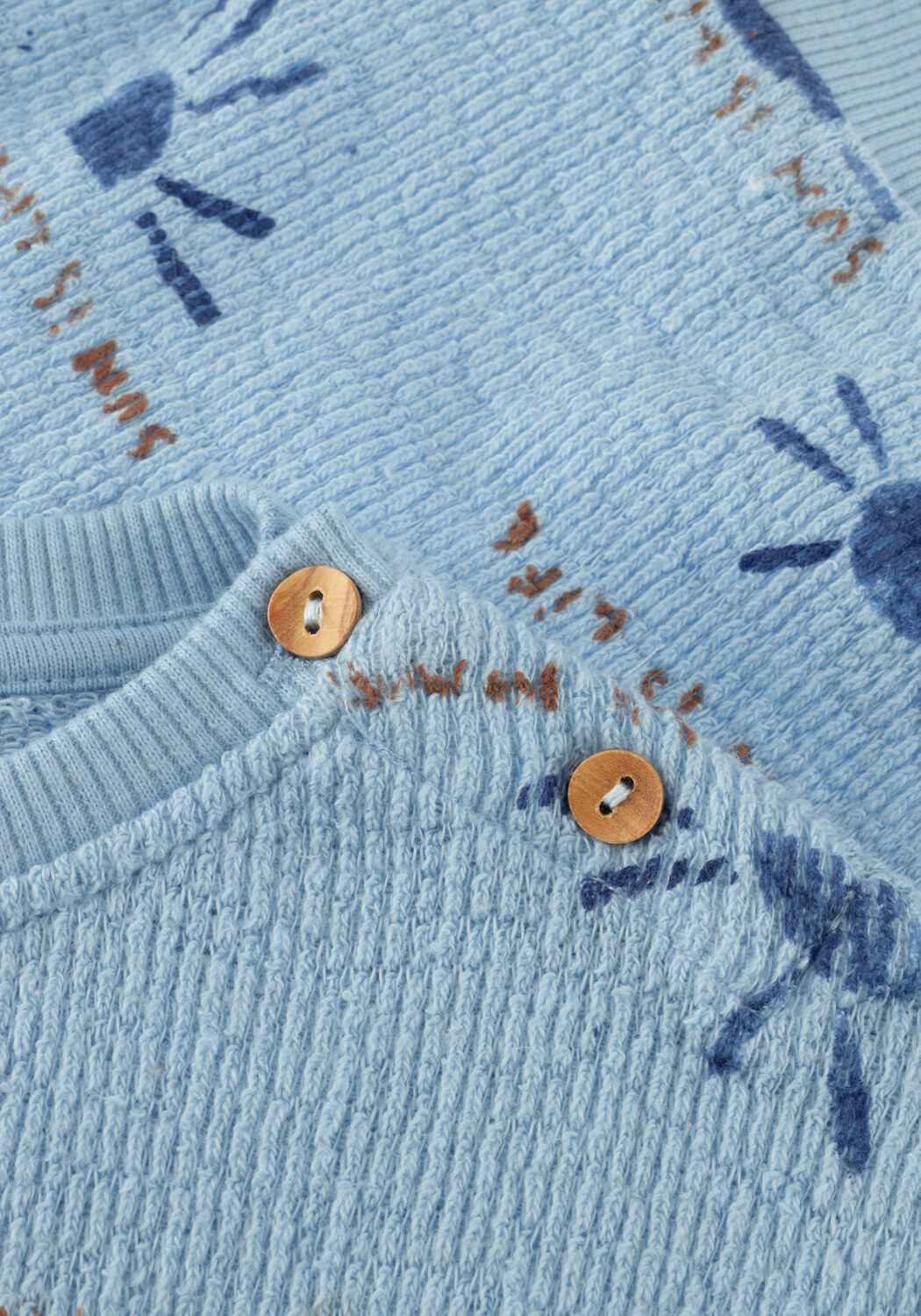 Lichtblauwe PLAY UP Trui PRINTED EMBELLISHED - large