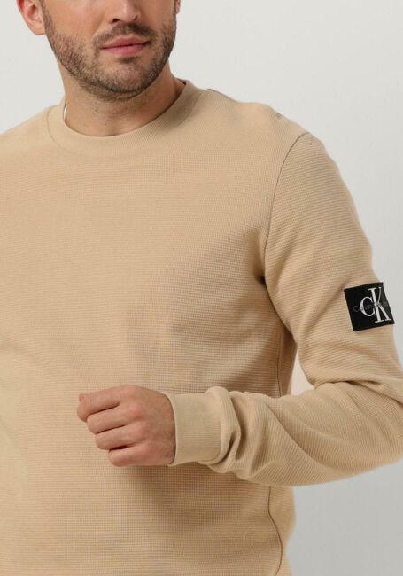 CALVIN KLEIN Pull BADGE WAFFLE LS TEE Sable - large