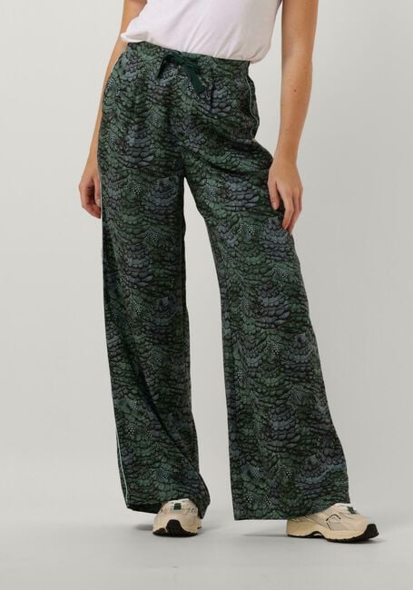 SCOTCH & SODA Pantalon large ELENI HIGH-RISE WIDE LEG PYJAMA PANT en vert - large