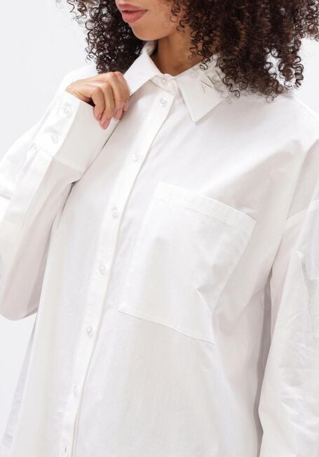 Witte ALIX THE LABEL  LADIES WOVEN OVERSIZED BLOUSE - large