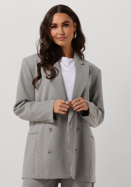 ALIX THE LABEL Blazer LADIES WOVEN MINI CHECK BLAZER en gris - large