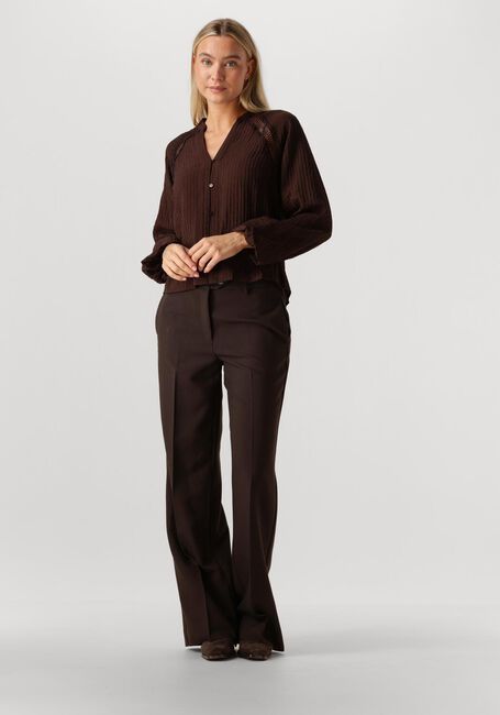 CO'COUTURE Pantalon large VOLA LONG WIDE PANT en marron - large