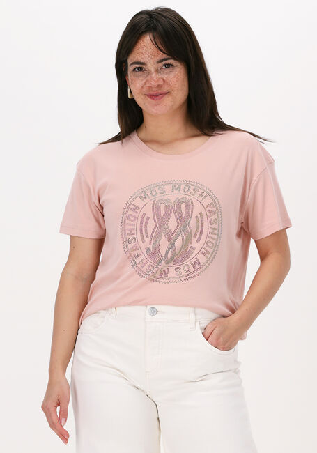 MOS MOSH T-shirt LEAH HOLI TEE en rose - large
