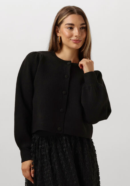SUMMUM Gilet KNITTED CARDIGAN LEOPARD JACQUARD KNIT en noir - large