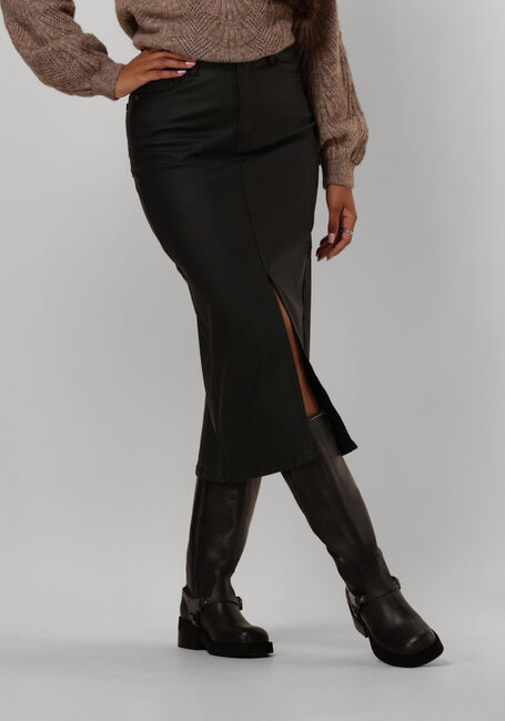 OBJECT Jupe midi OBJNAYA COATED MW SKIRT en noir - large