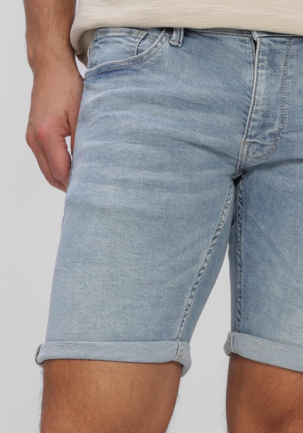 PURE PATH Pantalon courts THE STEVE SKINNY FIT SHORT en bleu - large