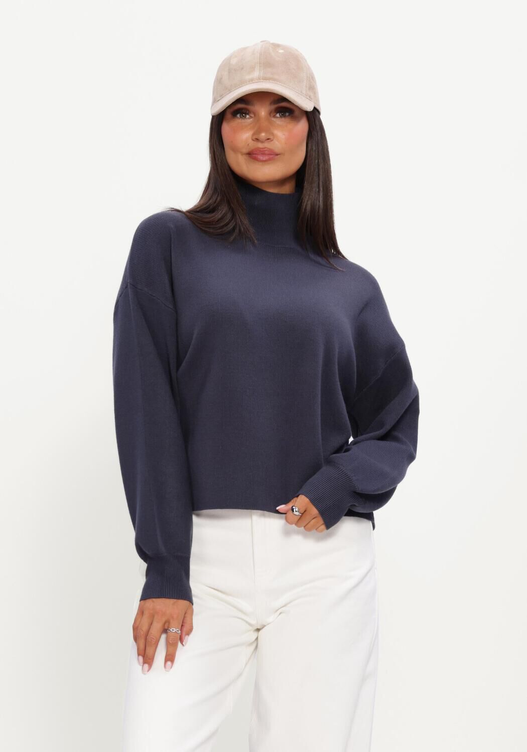 Donkerblauwe MSCH COPENHAGEN Trui MSCHMERCY EAST M PULLOVER - large