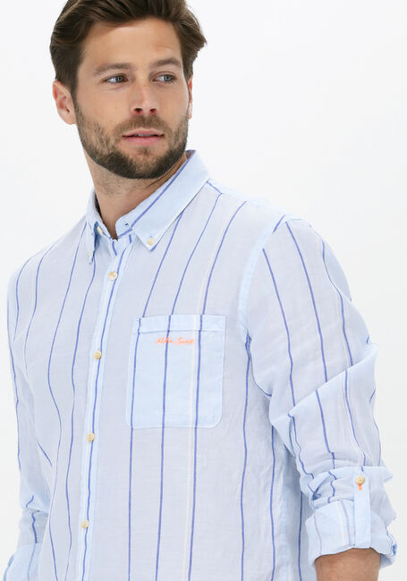 Blauwe SCOTCH & SODA Casual overhemd REGULAR FIT - YARN DYED COTTON-LINEN BLEND SHIRT - large
