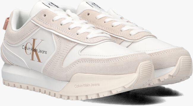 Witte CALVIN KLEIN Lage sneakers TOOTH RUNNER IRREGULAR LINES DAMES - large