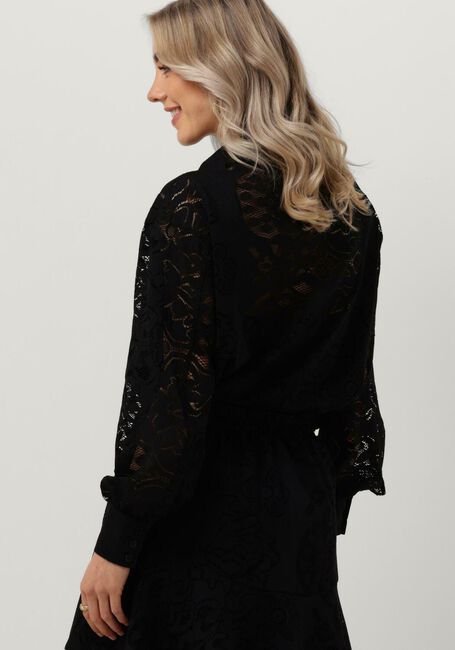ALIX THE LABEL LADIES KNITTED HEAVY LACE BLOUSE Blouses en noir - large