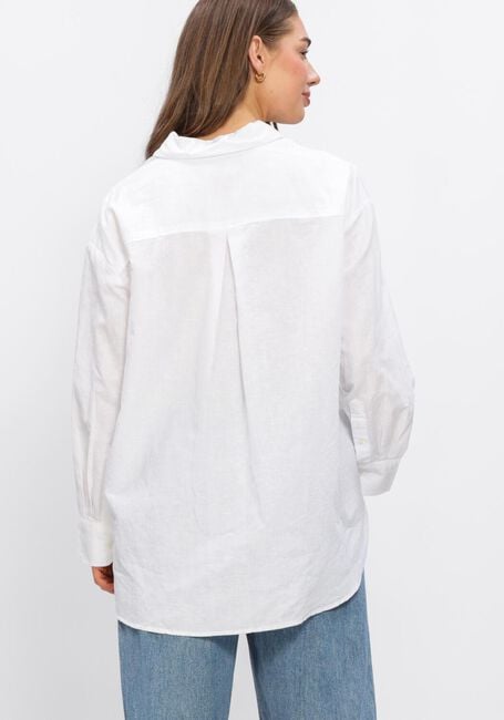 Witte SELECTED WOMEN  SLFCLEO OVERSIZE LINEN BLEND SHIRT - large