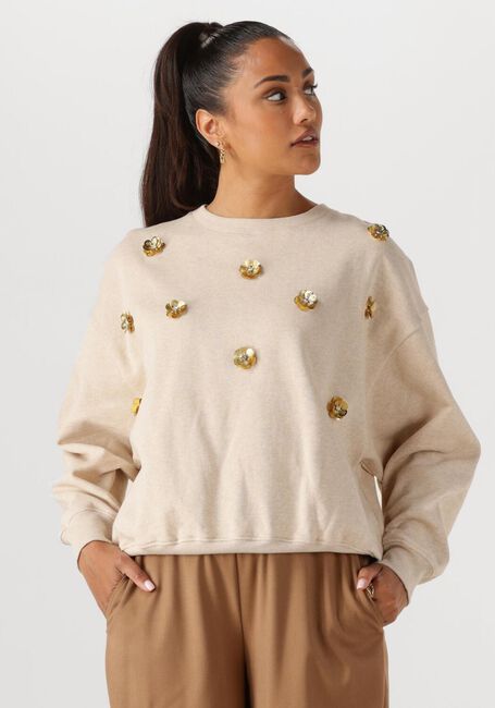 NUKUS Pull BEATRIZ PULLOVER FLOWER en beige - large