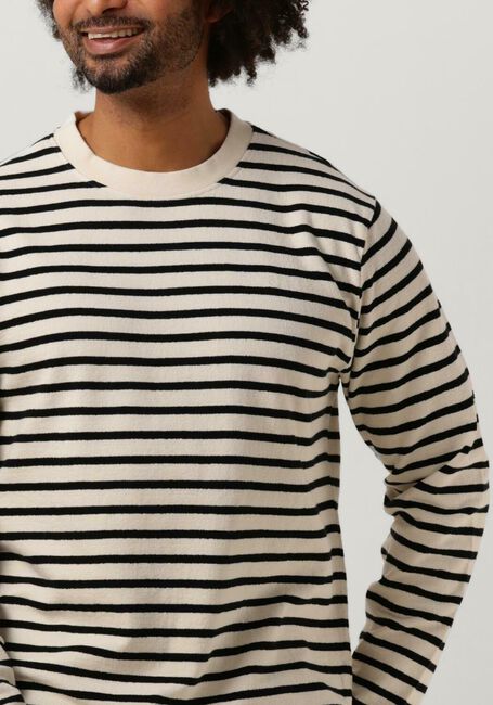 Zwarte BUTCHER OF BLUE Trui STRIPED CREW - large