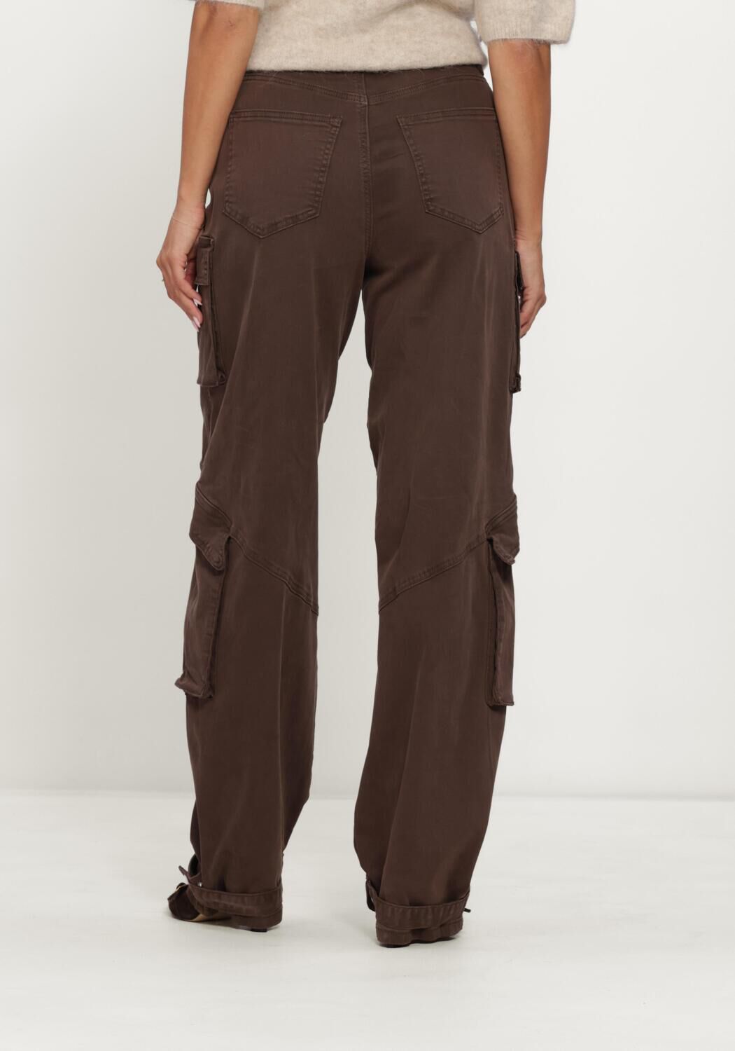 GESTUZ Pantalon cargo GZcargi HW pants en marron - large