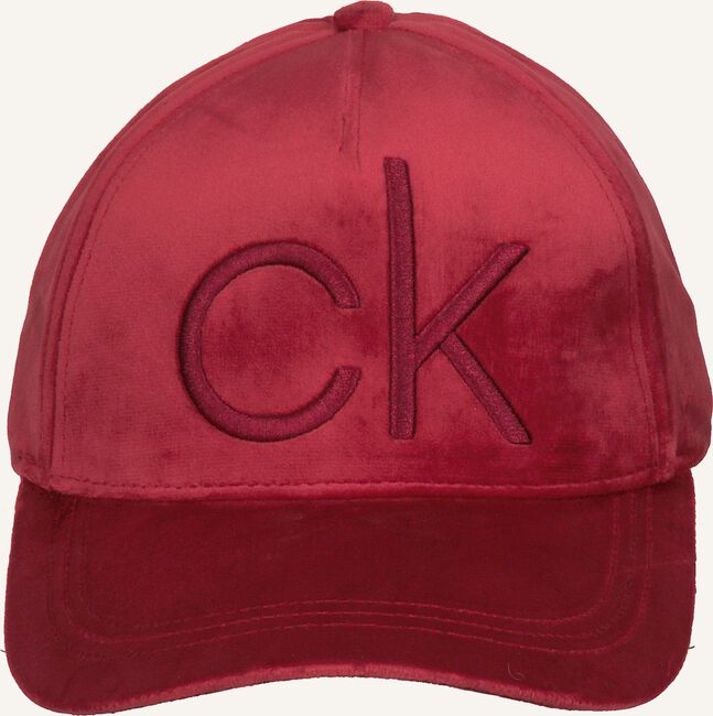 Rode CALVIN KLEIN Pet BASEBALL CAP VELVET Rode CALVIN KLEIN Pet BASEBALL CAP VELVET - large