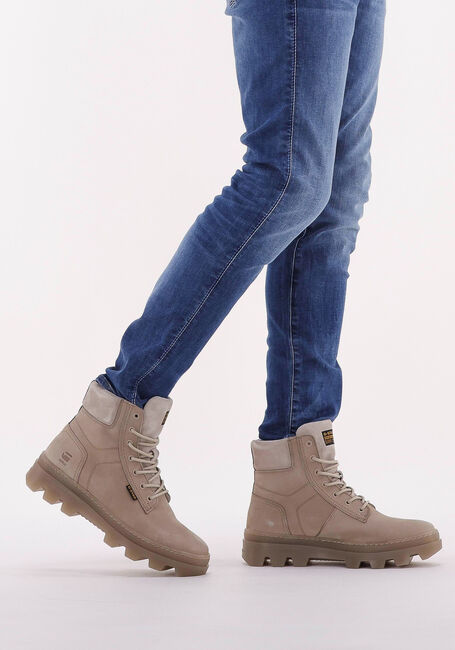 G-STAR RAW Bottines &agrave; lacets NOXER HGH NUB M en taupe - large