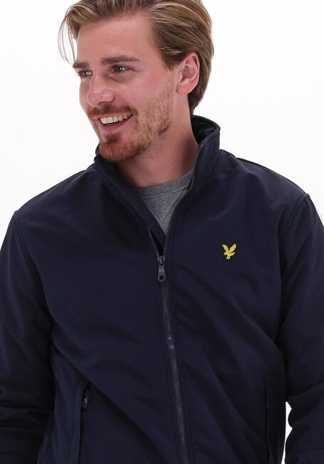 LYLE & SCOTT Jack FLEECE LINED FUNNEL NECK JACKET en bleu - large