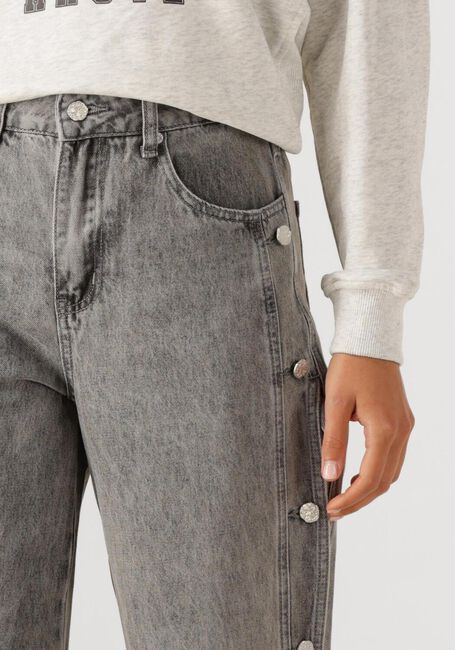 Grijze HAUTE L'AMITIÉ Wide jeans SIDE PANEL BUTTON TALL JEANS - large