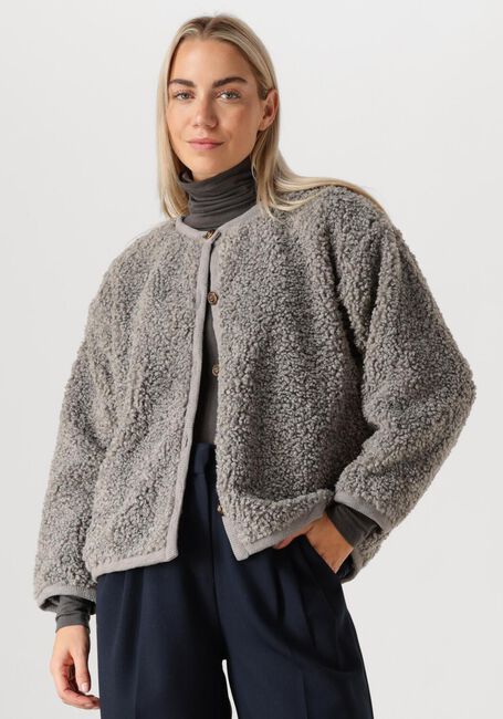 Grijze CO'COUTURE Jack NEW TIMMY TEDDY JACKET - large