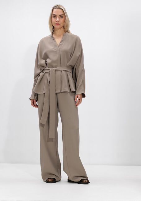 NEO NOIR LUNET CREPE PANTS Pantalons en taupe - large