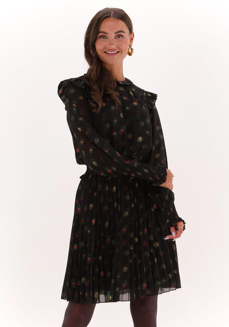 Zwarte SCOTCH & SODA Mini jurk SMOCK STITCH MINI DRESS - large