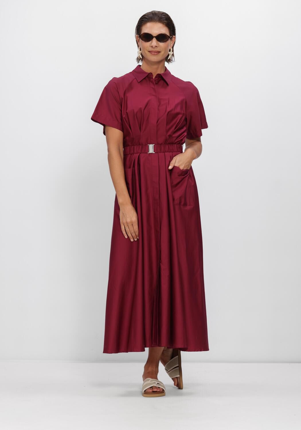 Y.A.S. YASSIMANA SS LONG DRESS Robes Bordeaux - large