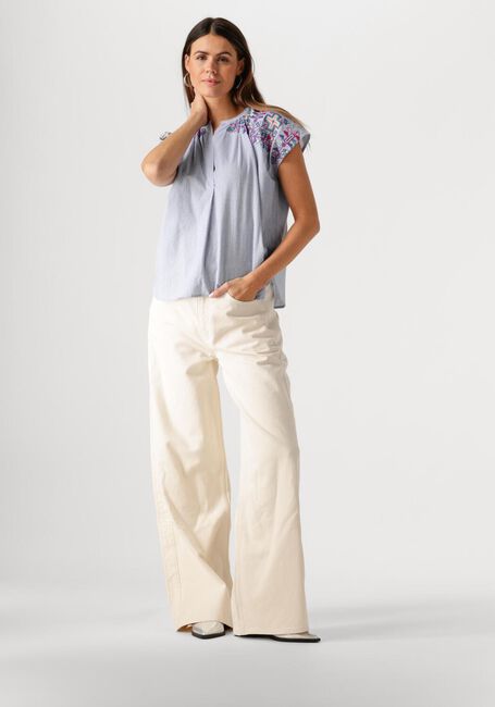 Blauwe BY-BAR  AMIE EMBROIDERIE BLOUSE - large