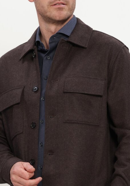 PROFUOMO Surchemise OVERSHIRT KNITTED en marron - large