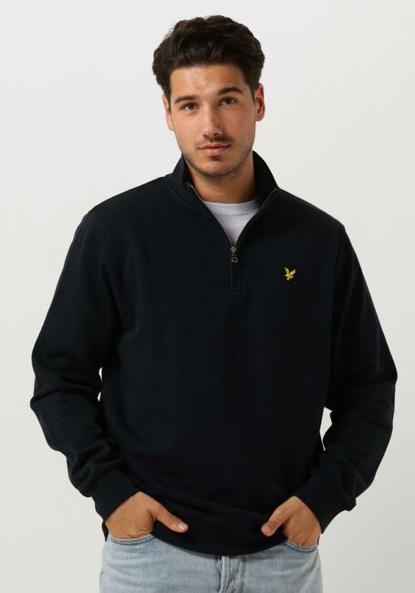 LYLE & SCOTT Pull QUARTER ZIP SWEAT Bleu foncé - large