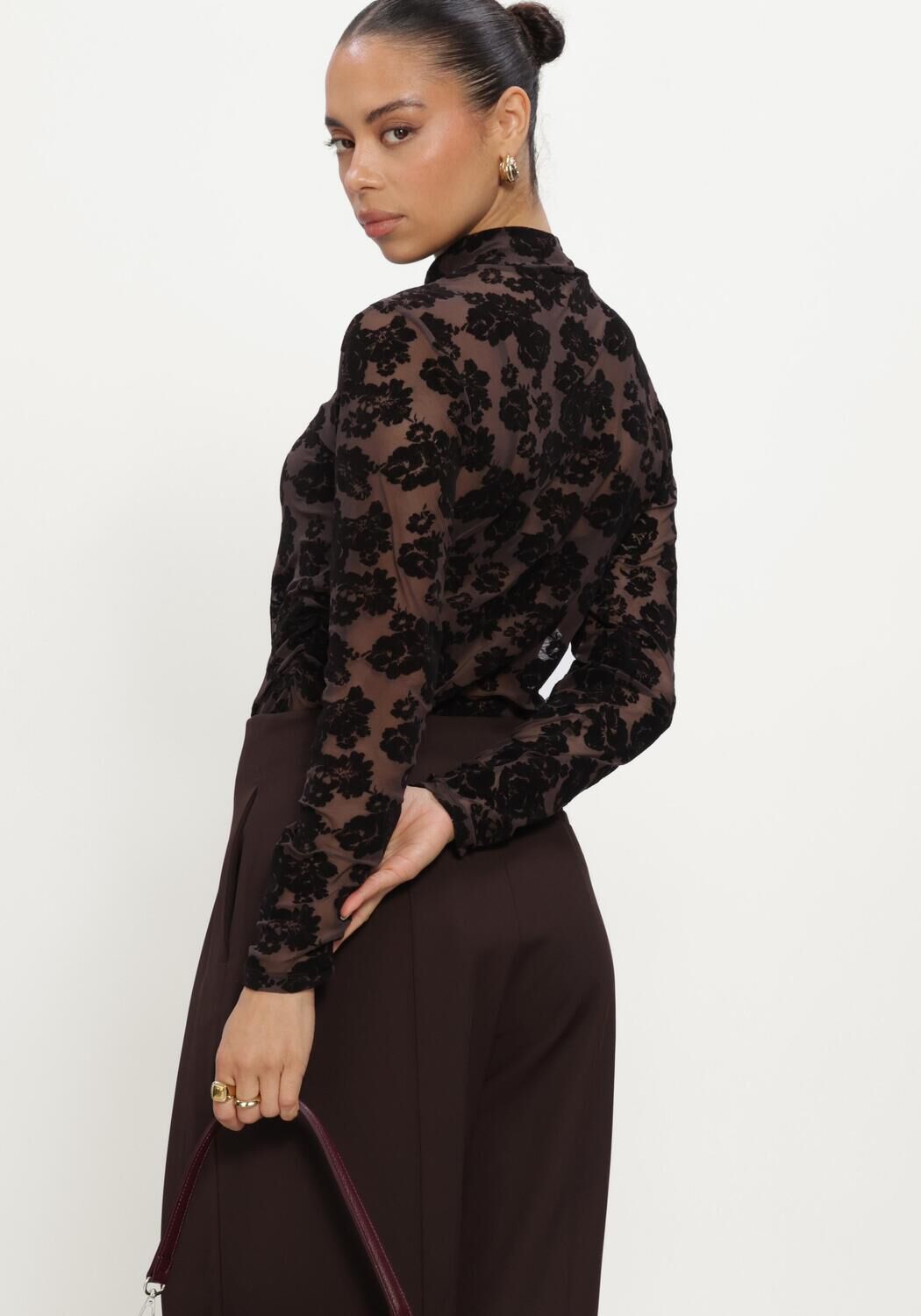 MSCH COPENHAGEN Haut MSCHISA ILLENORA M TOP AOP en marron - large