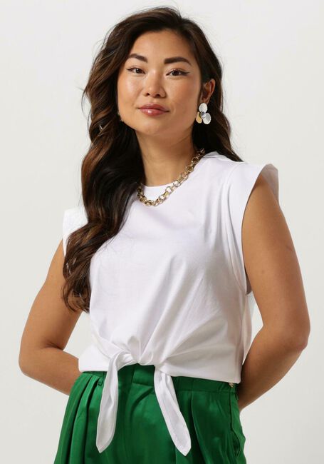 SCOTCH & SODA Haut SLEEVELESS KNOTTED T-SHIRT en blanc - large
