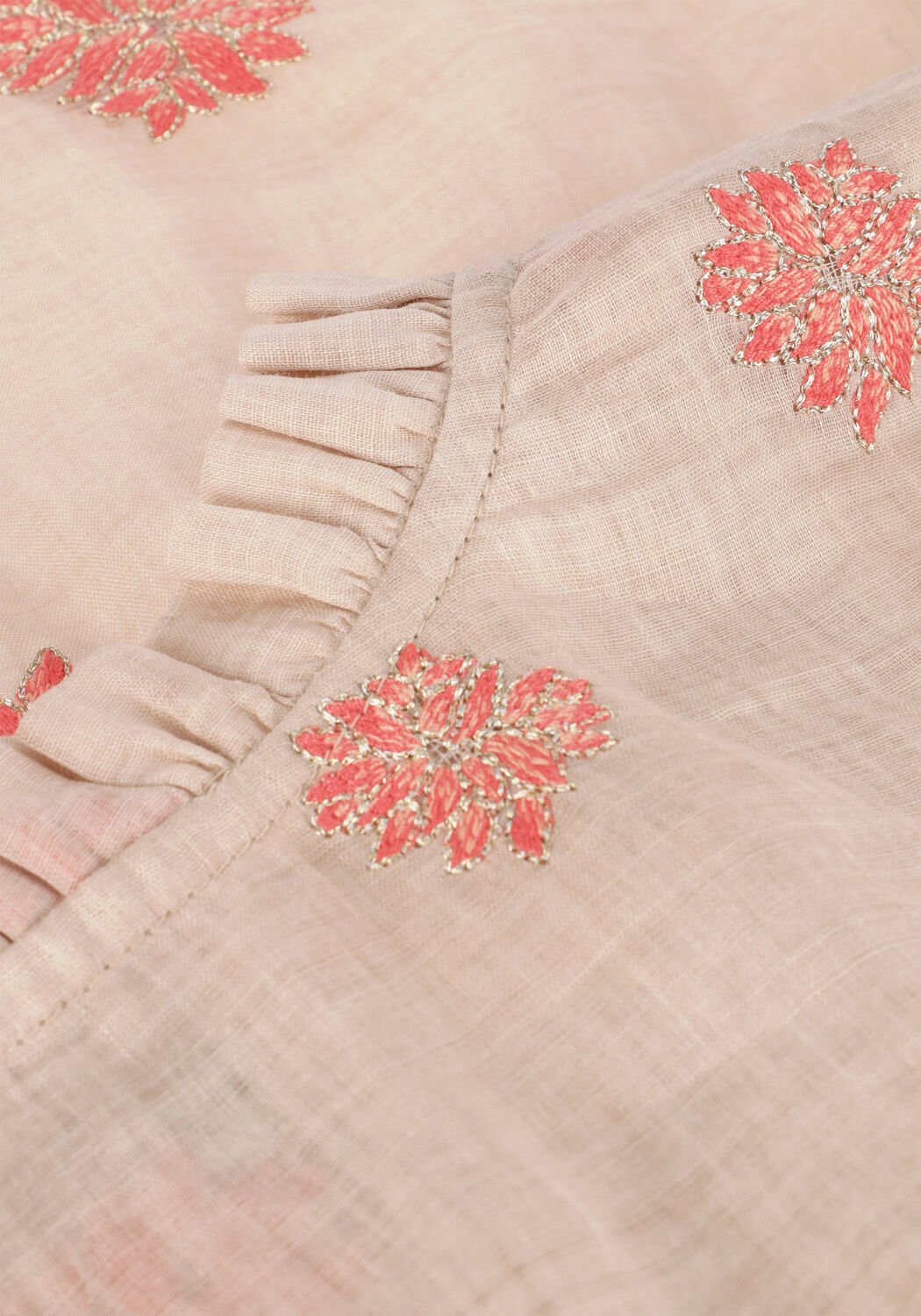 Beige NUKUS  TINA BLOUSE EMBROIDERY - large